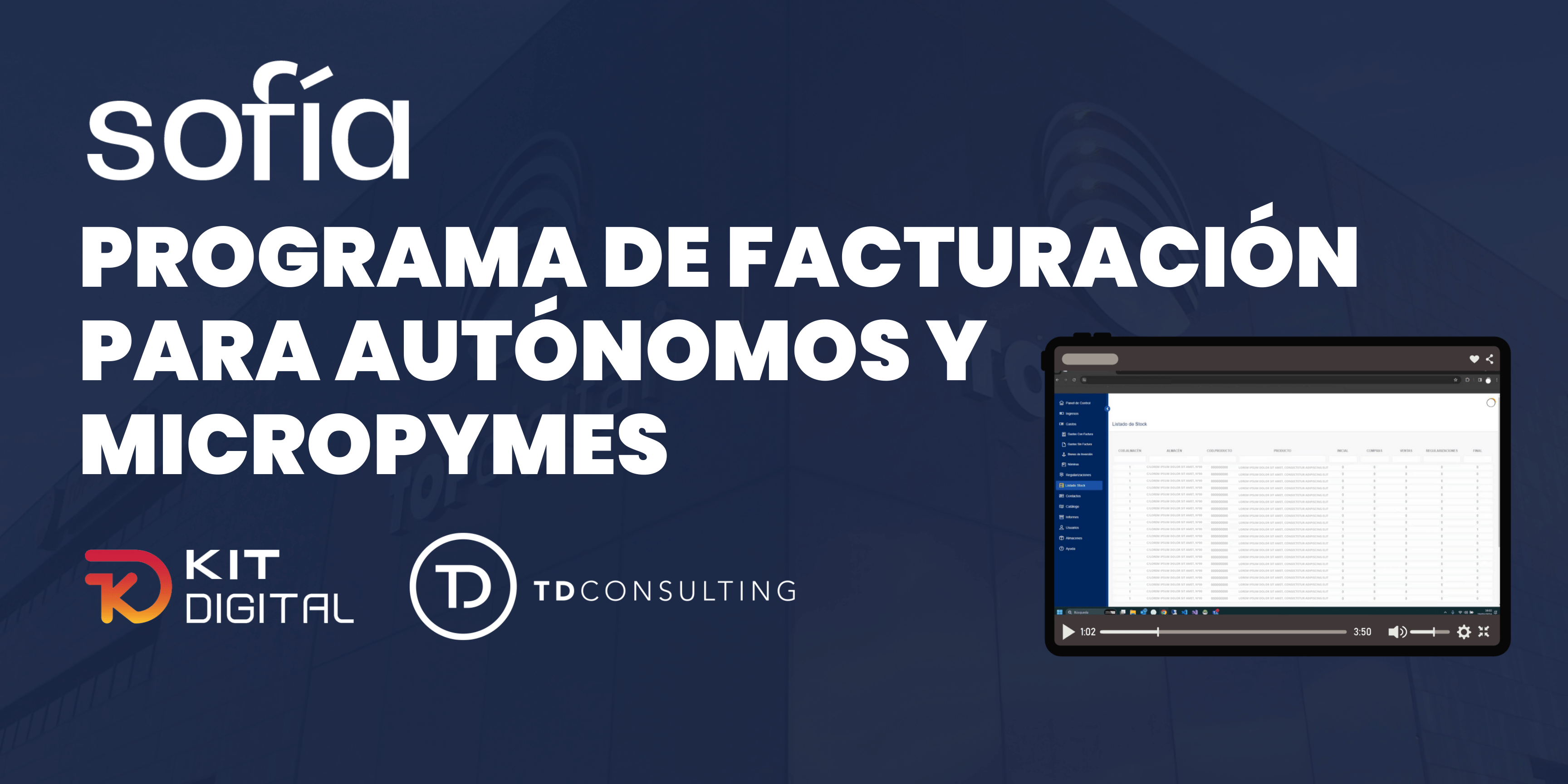 Programa de facturación gratis para autónomos con la subvención Kit Digital Programa de facturación gratis para autónomos con la subvención Kit Digital